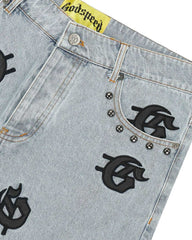 Godspeed Infinity Denim Shorts Blue Boom