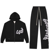Godspeed OG Logo Sweatsuit V2 Black/Silver Satin