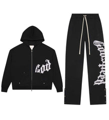 Godspeed OG Logo Sweatsuit V2 Black/Silver Satin