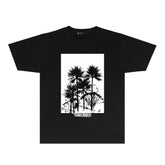 Purple Graffiti Print Short Sleeve T Shirt Streetwear Tee PUR008