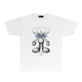 Purple Spiky Bear Graphic T-Shirt Short Sleeve Casual Streetwear Tee PUR046
