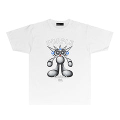 Purple Spiky Bear Graphic T-Shirt Short Sleeve Casual Streetwear Tee PUR046