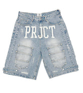 Project Capri Triple Pocket Jorts Light Blue