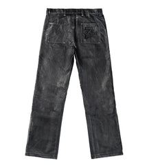 Triple Sevens Logo Leather Pant Black