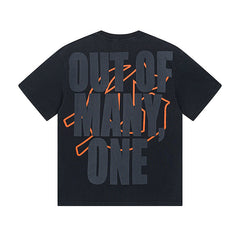 Black Street Vintage Washed T-Shirt (Crafted Print) 1006