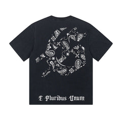 Black Street Vintage Washed T-Shirt (Crafted Print) 1007