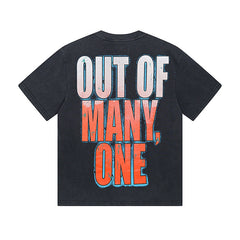 Black Street Vintage Washed T-Shirt (Crafted Print) 1009