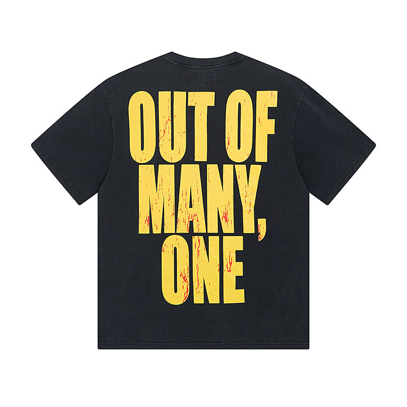 Black Street Vintage Washed T-Shirt (Crafted Print) 1011