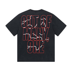 Black Street Vintage Washed T-Shirt (Crafted Print) 1012