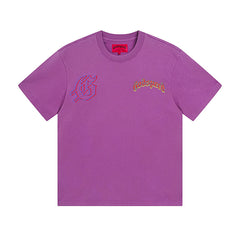 Purple & Black Street Vintage Washed T-Shirt (Crafted Print) 1018