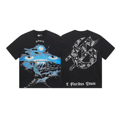 Black Street Vintage Washed T-Shirt (Crafted Print) 1029