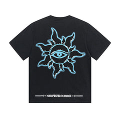 Black Street Vintage Washed T-Shirt (Crafted Print) 1032
