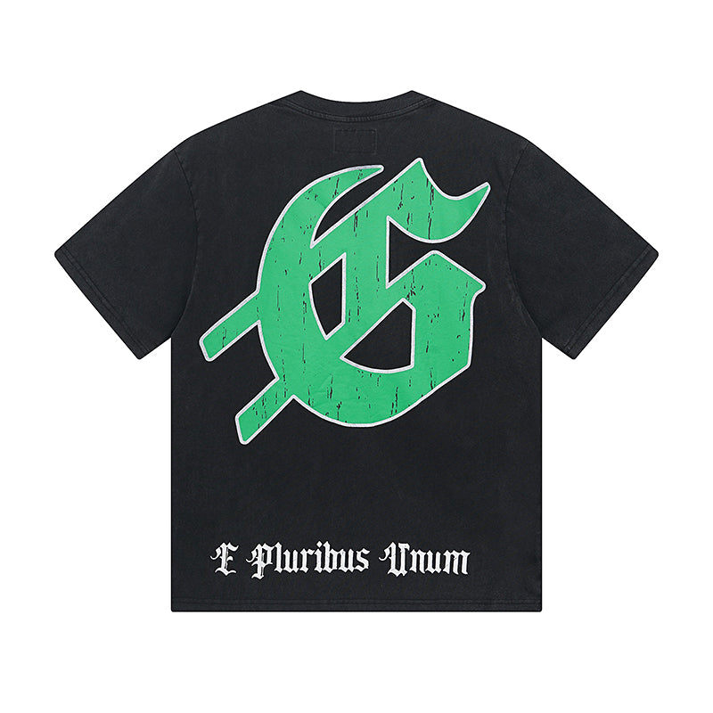 Black Street Vintage Washed T-Shirt (Crafted Print) 1038