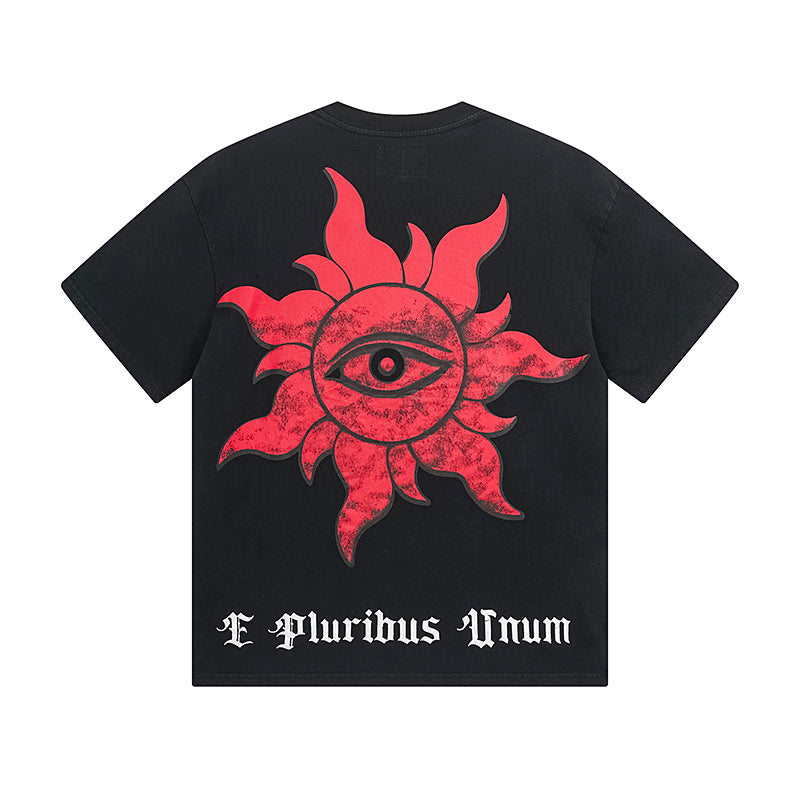 Black Street Vintage Washed T-Shirt (Crafted Print) 1051