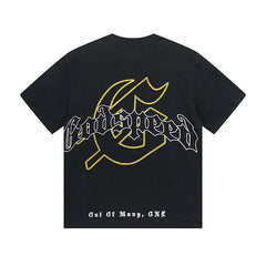 Black Street Vintage Washed T-Shirt (Crafted Print) 1055