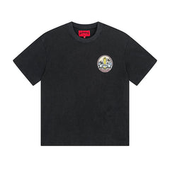 Black Street Vintage Washed T-Shirt (Crafted Print) 1056