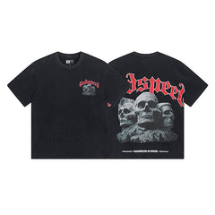 Black Street Vintage Washed T-Shirt (Crafted Print) 1059