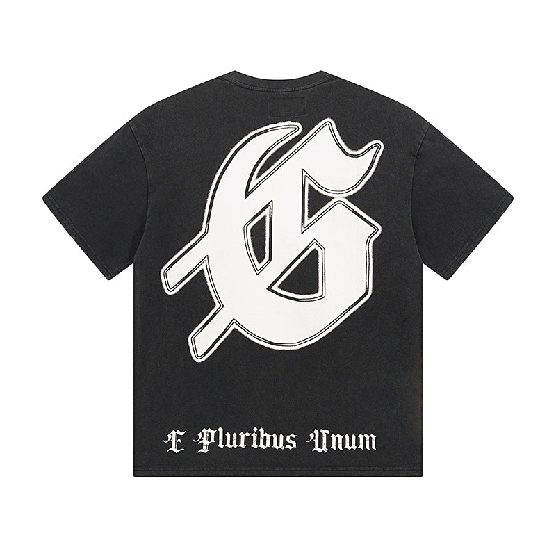 Black Street Vintage Washed T-Shirt (Crafted Print) 1062