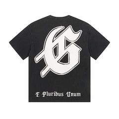 Black Street Vintage Washed T-Shirt (Crafted Print) 1062