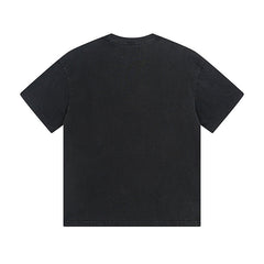 Black Street Vintage Washed T-Shirt (Crafted Print) 1073