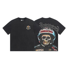 Black Street Vintage Washed T-Shirt (Crafted Print) 1076