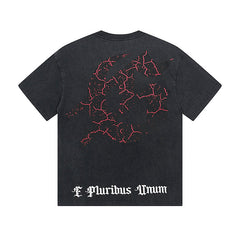 Black Street Vintage Washed T-Shirt (Crafted Print) 1085