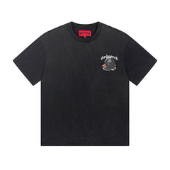 Black Street Vintage Washed T-Shirt (Crafted Print) 1088