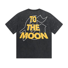 Black Street Vintage Washed T-Shirt (Crafted Print) 1090