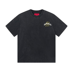 Black Street Vintage Washed T-Shirt (Crafted Print) 1091