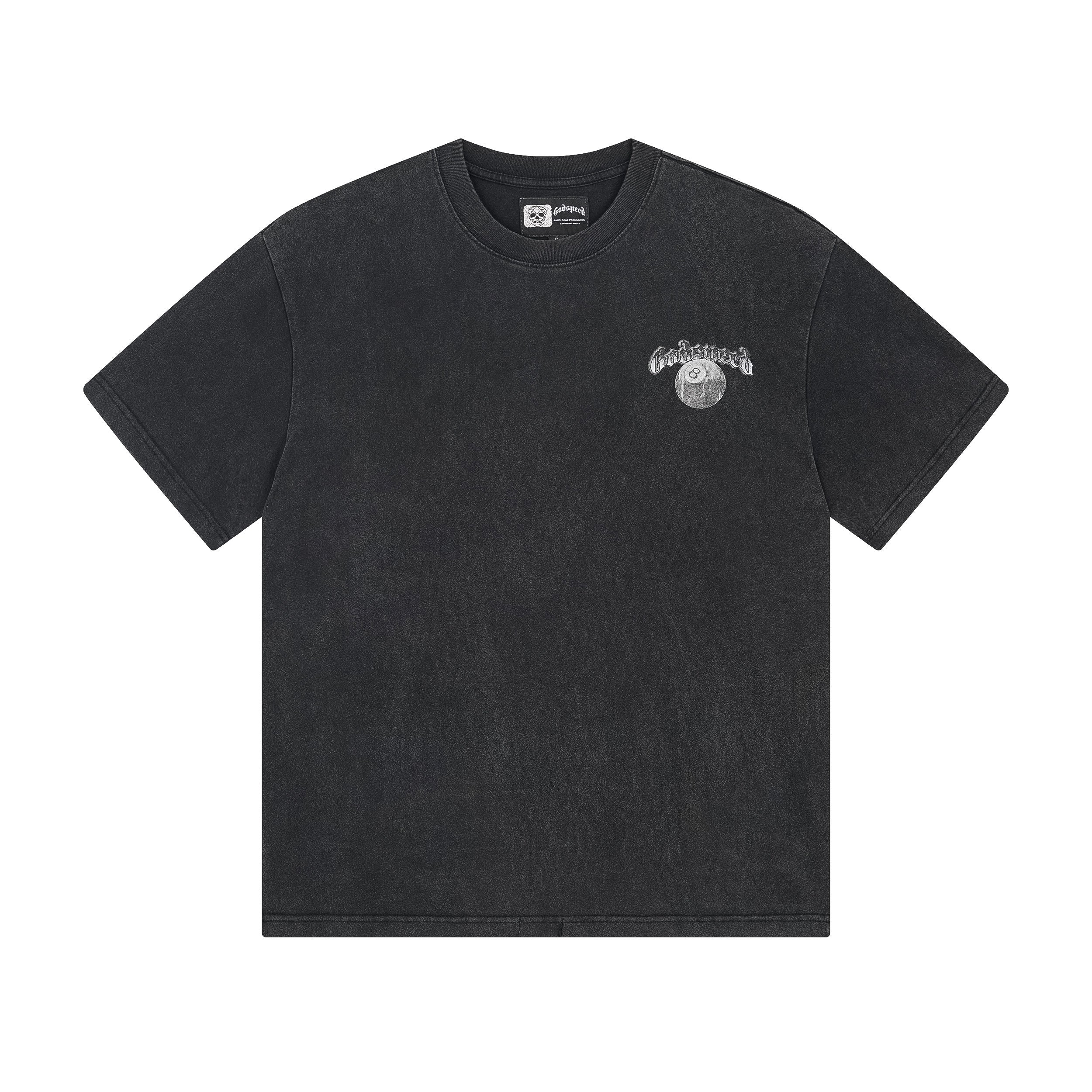Black Street Vintage Washed T-Shirt (Crafted Print) 1093