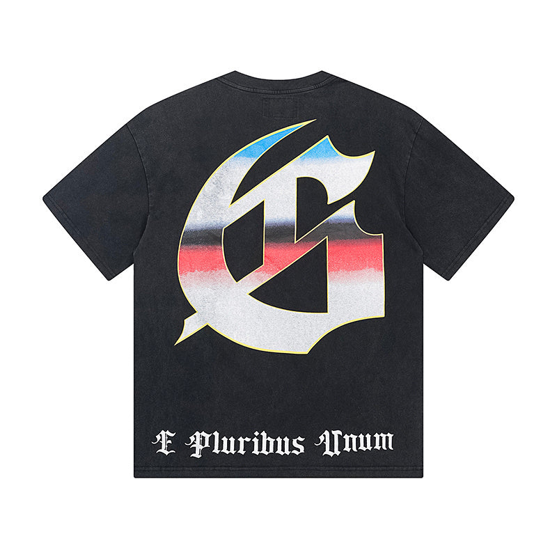 Black Street Vintage Washed T-Shirt (Crafted Print) 1110