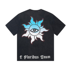 Black Street Vintage Washed T-Shirt (Crafted Print) 1113