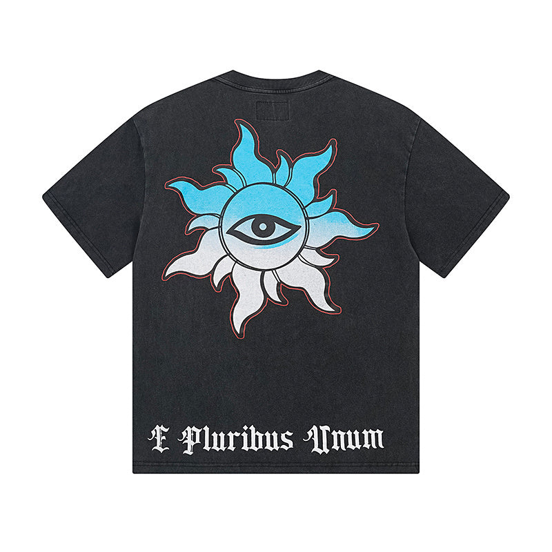 Black Street Vintage Washed T-Shirt (Crafted Print) 1116