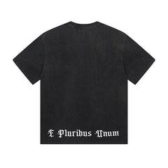 Black Street Vintage Washed T-Shirt (Crafted Print) 1127