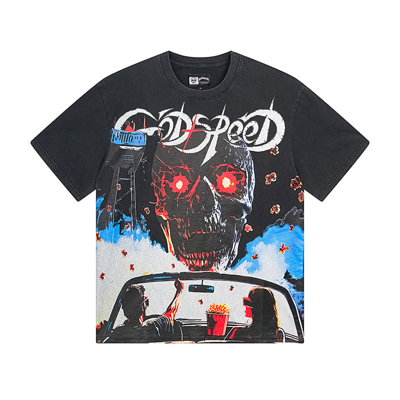 Street Vintage Washed T-Shirt (Crafted Print) 1135