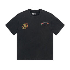 Black Street Vintage Washed T-Shirt (Crafted Print) 1136
