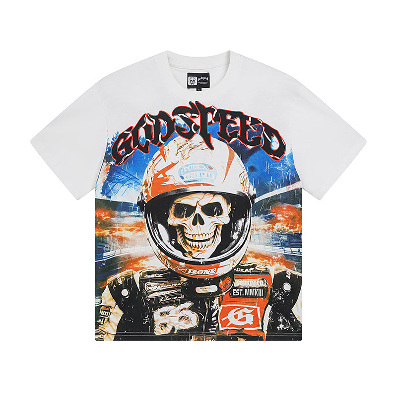 White Street Vintage Washed T-Shirt (Crafted Print) 3012
