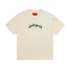 White & Beige Street Vintage Washed T-Shirt (Crafted Print) 3019