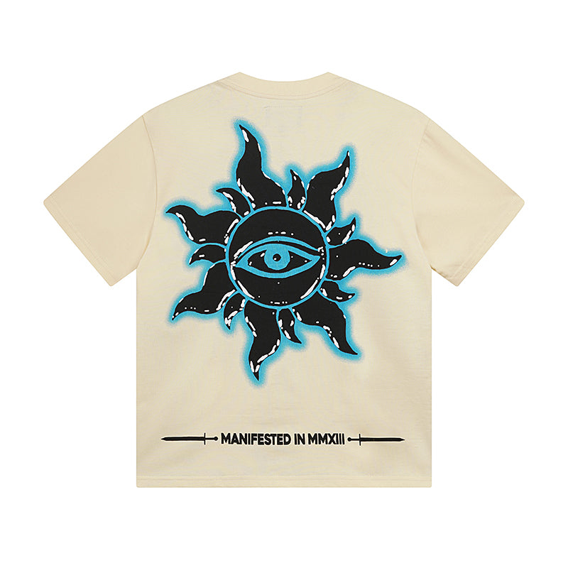Beige Street Vintage Washed T-Shirt (Crafted Print) 3032