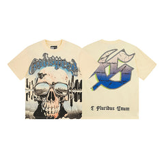 Beige Street Vintage Washed T-Shirt (Crafted Print) 3037