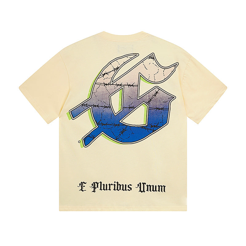 Beige Street Vintage Washed T-Shirt (Crafted Print) 3037