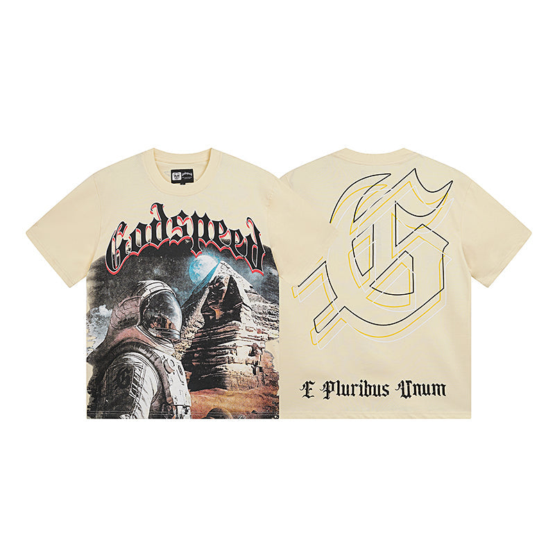 Beige Street Vintage Washed T-Shirt (Crafted Print) 3050