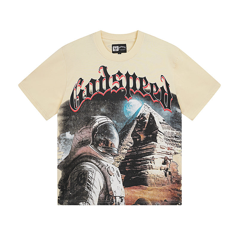 Beige Street Vintage Washed T-Shirt (Crafted Print) 3050