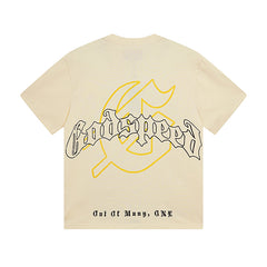 Beige Street Vintage Washed T-Shirt (Crafted Print) 3055