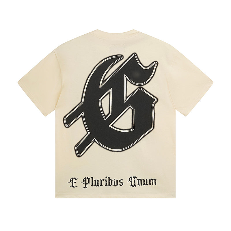 Beige Street Vintage Washed T-Shirt (Crafted Print) 3062