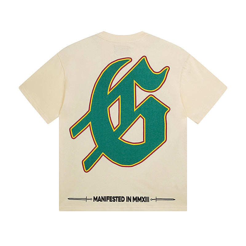 Beige Street Vintage Washed T-Shirt (Crafted Print) 3067