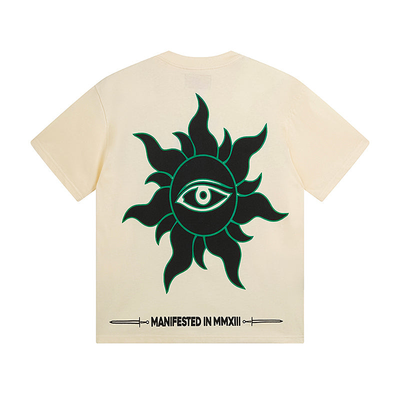 Beige Street Vintage Washed T-Shirt (Crafted Print) 3069