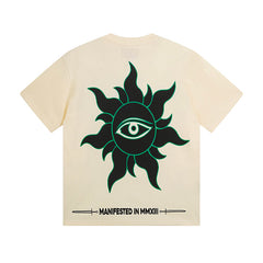 Beige Street Vintage Washed T-Shirt (Crafted Print) 3069