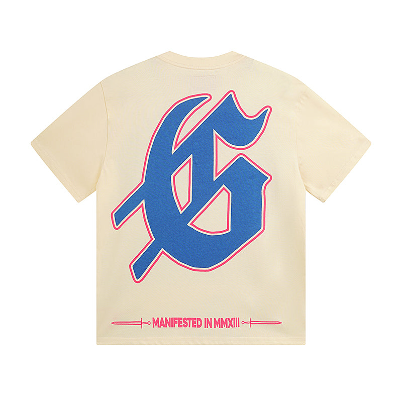 Beige Street Vintage Washed T-Shirt (Crafted Print) 3070