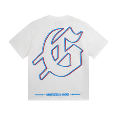 White Street Vintage Washed T-Shirt (Crafted Print) 3075